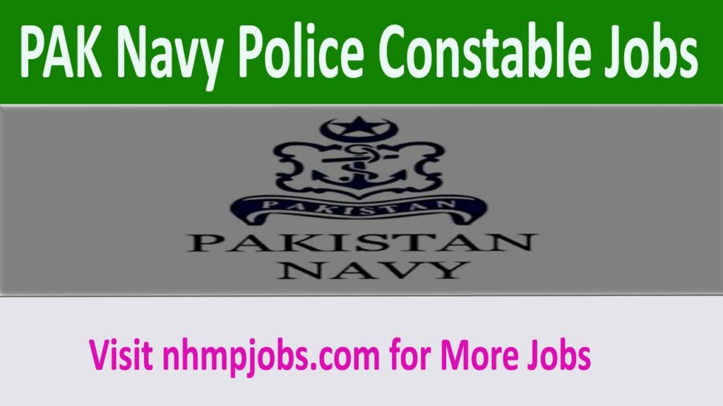 Pak Navy Police Constable jobs 2024 - Apply Online via National Job Portal