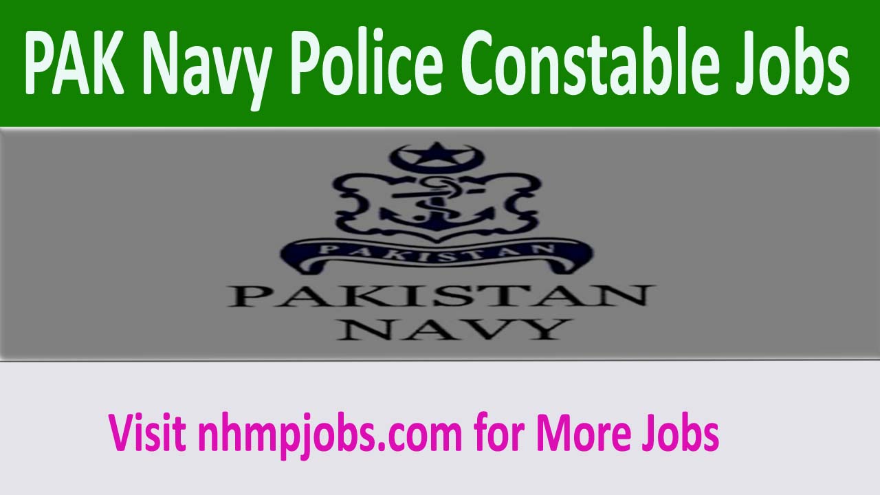 Pak Navy Police Constable Jobs - Apply Online