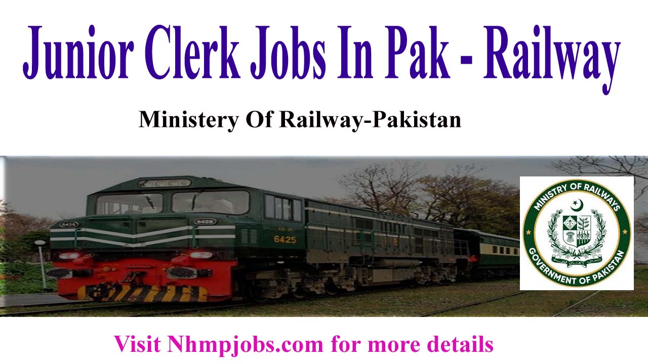 Latest Junior Clerk Jobs in Pak Railway -Apply online