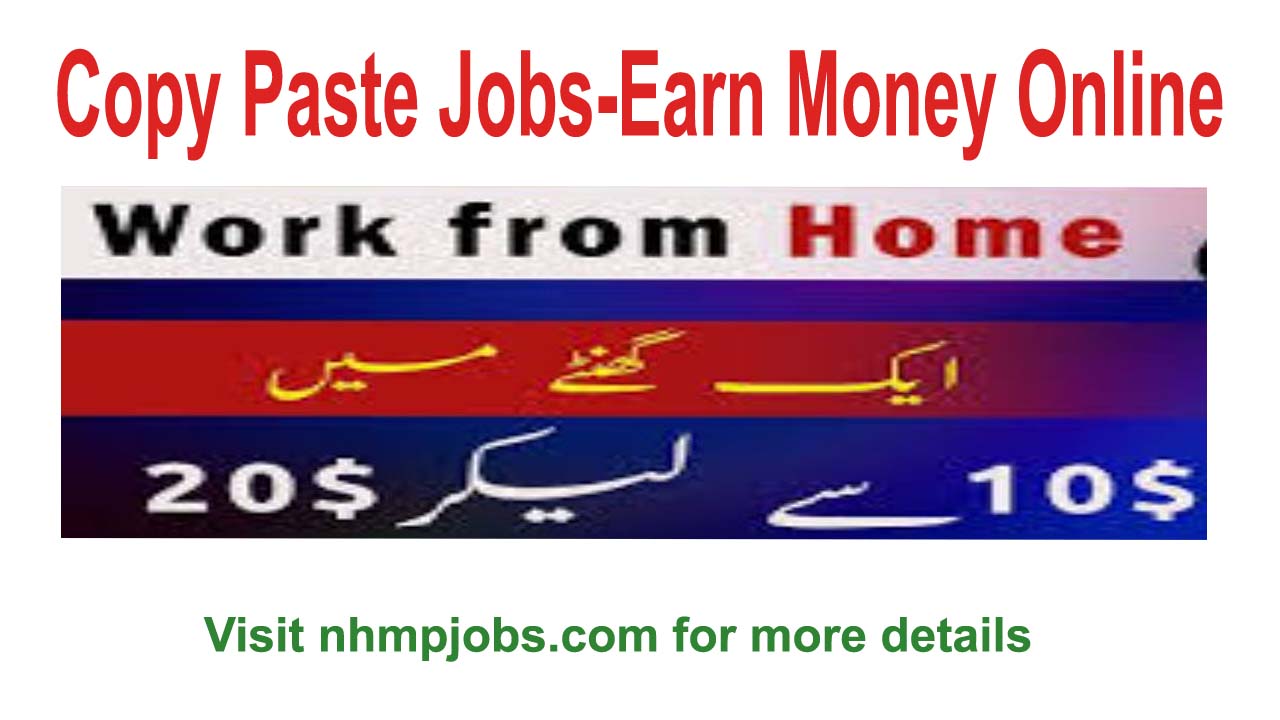 Copy Paste jobs-Earn Money online