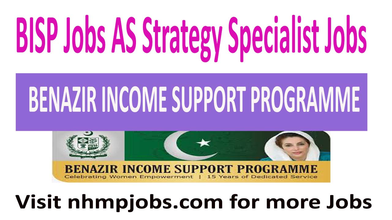 BISP Jobs As Strategy Specialist Jobs 2024 - Apply Online